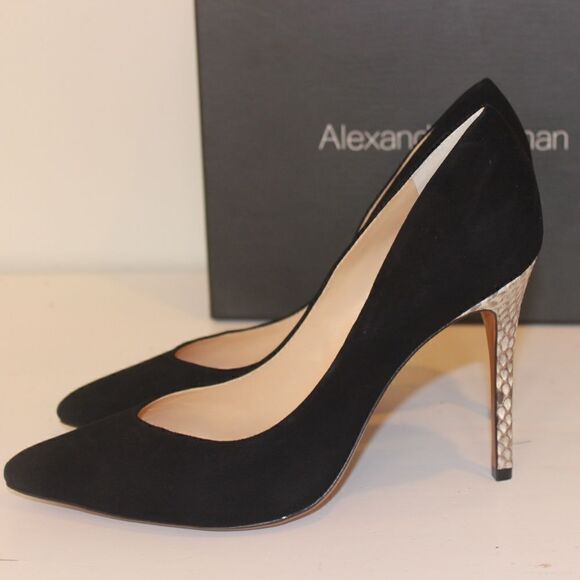 NEW Alexandre Birman Fechado Salto Alto Black/Natural Heels Women’s Size 7 - Picture 5 of 11